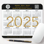 Tapis De Souris Calendrier 2025 Business Logo QR Modern Black Simp<br><div class="desc">2025 Calendrier Business Logo, QR code Modern Black Gold Parties scintillant Pad. Tous les textes sont pré-arrangés pour que vous personnalisiez facilement et rapidement avec vos propres détails. Souhaitez-vous à tous des Vacances Joyeuses et un Nouvel An Extraordinaire ! Pour de nombreux autres modèles de cartes, veuillez visiter : (Cartes...</div>