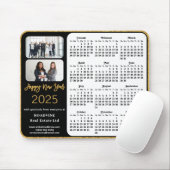Tapis De Souris Calendrier 2025 Business Photo Elegant Gold Partie (Avec souris)