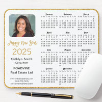 Calendrier 2025 Business Photo Elegant Gold Partie
