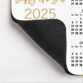 Tapis De Souris Calendrier 2025 Business Photo Elegant Gold Partie (Coin)