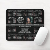 Tapis De Souris Calendrier 2025 Custom Business Logo Photo Texte F (Avec souris)