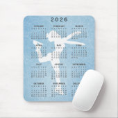 Tapis de souris calendrier 2025 de conception de p (Avec souris)