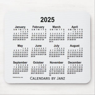 Tapis De Souris Calendrier 2025 de la fumée blanche par Janz Mous