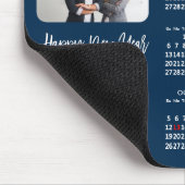 Tapis De Souris Calendrier 2025 Entreprise 2 Photo Moderne Bleu Si (Coin)