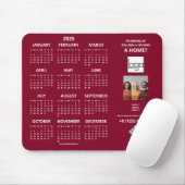 Tapis De Souris Calendrier 2025 Logo de la société QR Code Bourgog (Avec souris)