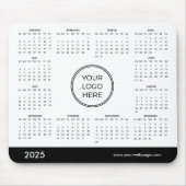 Tapis De Souris Calendrier 2025 - Logo Professionnel Pad souris (Devant)