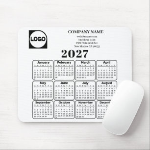 Tapis De Souris Calendrier 2025 Nom et Logo de l'entreprise person