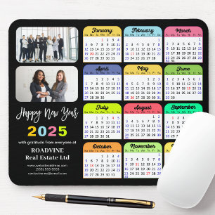 Tapis De Souris Calendrier 2025 Nouvel An Entreprise 2 Photo Color
