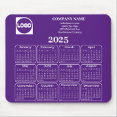 Tapis De Souris Calendrier 2025 Personnalisé Nom et logo de l'entr (Devant)