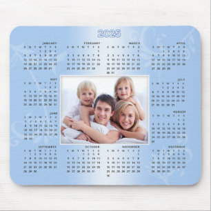 Tapis De Souris Calendrier 2025 Photo personnalisée Cadeau de Noël