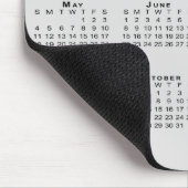 Tapis De Souris Calendrier 2025 Simple Gris et Noir (Coin)