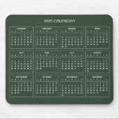 Tapis De Souris Calendrier 2025 simple mais élégant | Tapis de sou (Devant)