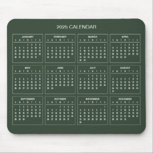 Tapis De Souris Calendrier 2025 simple mais élégant Tapis de sou