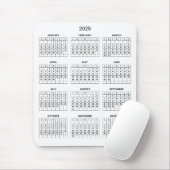 Tapis De Souris Calendrier 2025 simple mais élégant | Tapis de sou (Avec souris)