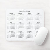 Tapis De Souris Calendrier 2025 simple mais élégant | Tapis de sou (Avec souris)