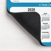 Tapis De Souris Calendrier 2026-2029 Steel Blue 4 Year par Janz (Coin)