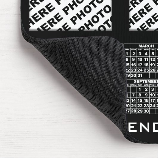 Tapis De Souris Calendrier 2026 Ajouter 3 Photos Verticales Mousep (Coin)