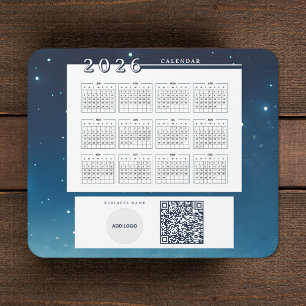 Tapis De Souris Calendrier 2026 Ajouter Logo Code QR