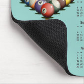 Tapis de souris calendrier 2026 Billard Pool (Coin)