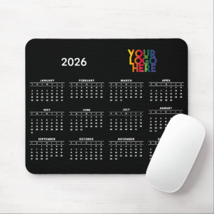 Tapis De Souris Calendrier 2026 Business Logo Corporate Office