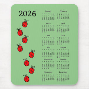 Tapis de souris Calendrier 2026 Coccinelles