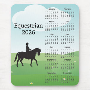 Tapis de souris calendrier 2026 conception équitat