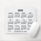 Tapis De Souris Calendrier 2026 de la fumée blanche par Janz Mouse (Avec souris)