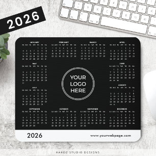 Tapis De Souris Calendrier 2026 Logo Personnalisé Entreprise Promo