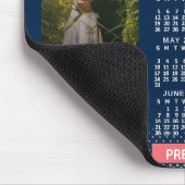 Tapis De Souris Calendrier 2026 Navy Coral Or Collage de photos de (Coin)