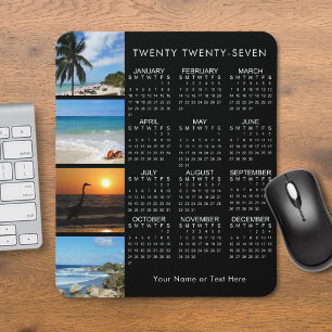 Tapis De Souris Calendrier 2027 4 Collage de photos Personnalisé C