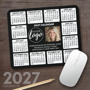Tapis De Souris Calendrier 2027 avec coordonnées de contact