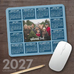 Tapis De Souris Calendrier 2027 avec photo au centre