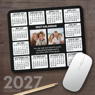 Tapis De Souris Calendrier 2027 avec photo au centre