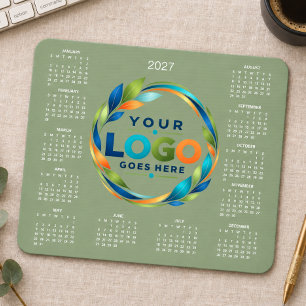 Tapis De Souris Calendrier 2027 de logo d'entreprise personnalisé 