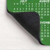 Tapis De Souris Calendrier 2027 - fond vert - Vertical (Coin)