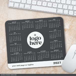 Tapis de souris Calendrier 2027 Logo d'entreprise