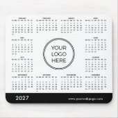 Tapis de souris Calendrier 2027 Logo d'entreprise (Devant)