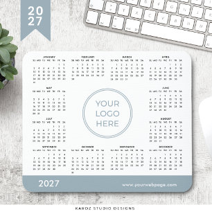 Tapis de souris Calendrier 2027 Logo Entreprise Bl
