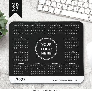 Tapis de souris Calendrier 2027 Logo Noir