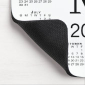 Tapis De Souris Calendrier 2027 Monogramme Noir Blanc (Coin)
