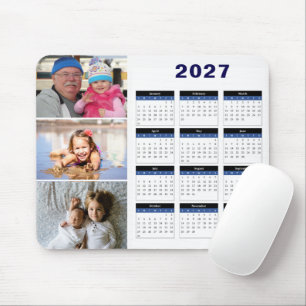 Tapis de souris calendrier 2027 personnalisé avec