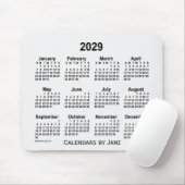 Tapis De Souris Calendrier 2029 de la fumée blanche par Janz Mouse (Avec souris)