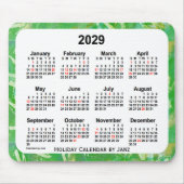 Tapis De Souris Calendrier 2029 des Fêtes Vertes par Janz Mouse Pa (Devant)