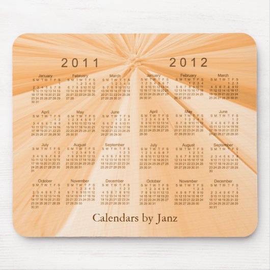 Tapis De Souris Calendrier 2 Ans 2011-2012 (Devant)