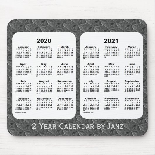 Tapis De Souris Calendrier 2 ans 2020-2021 des Diamants noirs par  (Devant)