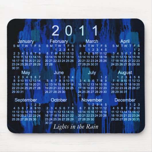 Tapis De Souris Calendrier Abstrait 2011 (Devant)