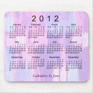 Tapis De Souris Calendrier Abstrait 2012