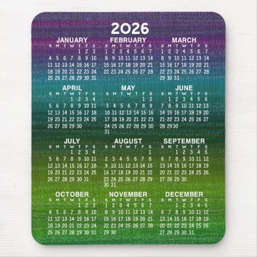 Tapis De Souris Calendrier Abstrait moderne vertical (Devant)