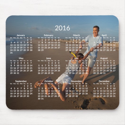 Tapis De Souris Calendrier annuel 2016 Mousepads Ajouter photo (Devant)
