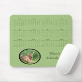 Tapis De Souris Calendrier annuel 2026 de faon de cerf à queue bla (Avec souris)